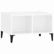 VidaXL Table basse Blanc 60x50x36,5 cm Bois d'ingénierie Modèle Patio Zenith Plus - 821036