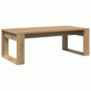 VidaXL Table basse chêne artisanal 102x50x35 cm bois d'ingénierie Modèle Fusion - 856681