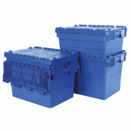 Bac navette avec couvercle - 190440 – Bleu - 400 x 300 x 200 mm