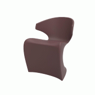 Chaise design in & out WING - grenat