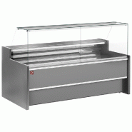 Comptoir vitrine réfrigéré boucherie vitre droite 90°, ventilé, ave... - PFC30/G8-VR2