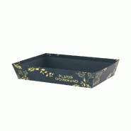 Corbeille carton rectangle "Plaisir gourmand" 26x20x5cm - par 48