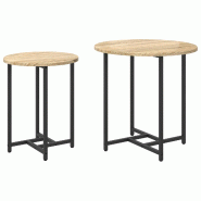 Ensemble de tables d'appoint 2 pcs Chêne Sonoma et noir Modèle Aero Confort Plus - 869697