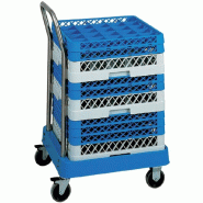 ITALCONCEPT L2G Chariot Porte Casier Abs Avec Barre De Poussee, 920 x 530 x 560mm - 3616350032416
