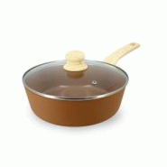 Menastyl - Sauteuse 24cm Colorama Noisette - En Aluminium - Revetement Antiadhesif En Ceramique - 3256391017975 Menastyl - Sauteuse 24cm Colorama Noisette - En Aluminium - Revetement Antiadhesif En Ceramique - 3256391017975