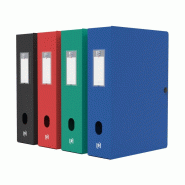 Oxford Lot de 8 Boite à bouton pression Memphis 24x32, dos de 80, en polypro, coloris assortis (4) - 3045059980290