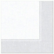 Papstar 50 serviettes blanches ROYAL Collection pli 1/4 40 cm x 40 cm Linum - blanc papier 88318