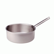 Pentole Agnelli, casserole basse 24 cm avec 1 manche en acier, trilaminé, adaptée à l'induction - multi-matériau 8007441148003