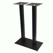 Piètement double Entry Ht108 en acier noir -mange debout intérieur 110x70cm maxi