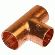 Raccord té égal à souder cuivre d.28 pour tube en cuivre