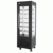 Roller Grill Vitrine 4 faces, verticale, positive ventilée, noire 360 litres RD 60 FB - noir verre RD 60 FB