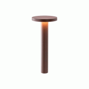 ROSSINI ILLUMINAZIONE TIBERIO Borne Led 10W 82° IP65 4000K 20D 45cm en aluminium finition Corten - Eclairage extérieur professionnel pour jardins -