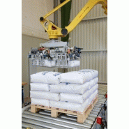 Palettisseur automatique de grande capacité avec sortie de 4000 sacs par heure - BEUMER ROBOTPAC 1200