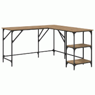 VidaXL Bureau Chêne artisanal 139 x 139 x 75 cm Bois d'ingénierie Modèle Orion Confort - 882866