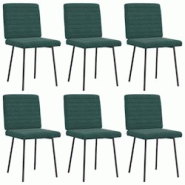 VidaXL Chaises à Manger Lot De 6 Vert Foncé Velours - vert 8721158569738 VidaXL Chaises à Manger Lot De 6 Vert Foncé Velours - vert 8721158569738