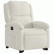 VidaXL Fauteuil inclinable électrique crème velours Modèle Mervella - 3204331