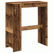 VidaXL Table de bar avec étagères vieux bois bois d'ingénierie Modèle Boréal Nova Plus - 854380