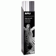 Apli Lot de 30 rouleaux de papier cadeau kraft, 70 g/m², 3m x 1m, coloris noir/blanc - 8410782172420