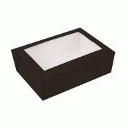 Boîte avec fenêtre The Pack carton nano micro 1000 ml 12x17x5,5cm noir - par 200