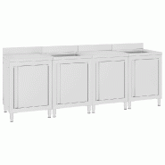 Évier de cuisine commercial 240x60x96 cm Acier inoxydable - 3058272