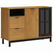 Helloshop26 - Buffet bahut commode armoire meuble de rangement organisateur cuisine salle de séjour salon avec porte vitrée FLAm 110 02_0030103 - ve
