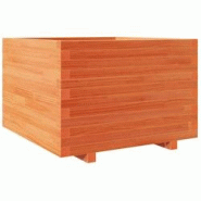 Helloshop26 - Jardinière bac lit surélevé plantes fleurs terrasse jardin cire 70 x 70 x 49,5 cm bois de pin massif marron 02_0038492 - 3000217701186_0