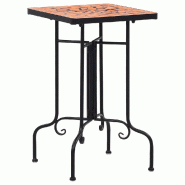 Helloshop26 - Table de bistro mosaïque extérieure élégante jardin terrasse 35 x 35 x 56 cm en céramique terre cuite 02_0045924 - 3000233963377