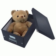 LEITZ Lot de 6 Boîte de rangement Click & Store Wow, format A4, coloris noir - noir 60440095