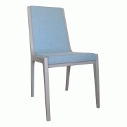 Lot de 2 chaises seven en chene massif - gris et bleu