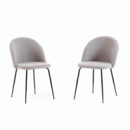 RATTATAN Lot de 2 chaises en tissu teddy d’intérieur, pieds en métal, rembourrées pour cuisine, salle à manger, restaurant – Sara Teddy – Gr RATTATAN Lot de 2 chaises en tissu teddy d’intérieur, pieds en métal, rembourrées pour cuisine, salle à manger, restaurant – Sara Teddy – Gr