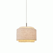 Suspension Takai 30  Métal Beige ,  H. 31 - IP20 - E27 /  DFTP Intérieur - beige textile 5704924026744