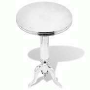 VidaXL Table auxiliaire ronde Aluminium Argenté Modèle Orion Métal - 243513