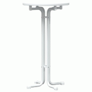 VidaXL Table de bar blanc Ø60x110 cm bois d'ingénierie et acier Modèle Helios Ligne Pro - blanc 4008300