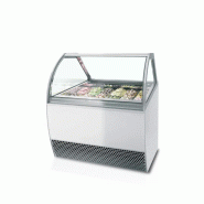 Vitrine congélateur de crème glacée blanc vitre bombé - 1166x1080x1... - PMILLENNIUM LX12_0