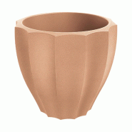 WellHome - Pot de fleurs en polyéthylène rotomoulé 91L Ø80x72cm en coloris Terracotta - Rona Round - orange plastique WH17380