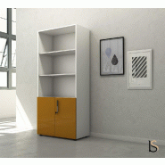 Armoire haute mixte à portes battantes Luxury - Ofitres - Ocre_0