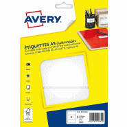 AVERY Lot de 5 48 étiquettes multi-usages blanches, format 64 x 133 mm (16 feuilles / cdt) - 5014702026829