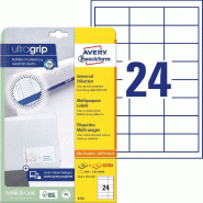 Avery Zweckform 6172 Lot de 600 étiquettes universelles Blanc 64,6 x 33,8 mm - 6172