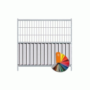 Barrière semi-bardée 2m*2m - Prépeinte - Acier galvanisé - Tôle sécurisée et renforcée