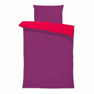 Benetton - Housse de Couette Réversible 150/210cm avec Drap 100/200+30cm et Taie d'Oreiller 50/70cm Rose et Violet - rose BE710