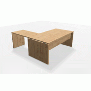 Bureau de direction "XÉNION" - Plan droit (90x180 cm) + retour (60x100 cm)