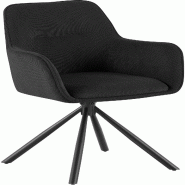 CLP Chaise de salle à manger Tipton Cord Noir - noir textile 327416 CLP Chaise de salle à manger Tipton Cord Noir - noir textile 327416