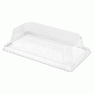 Couvercle transparent PET hauteur 3,7cm pour barquette 59140 - par 1000