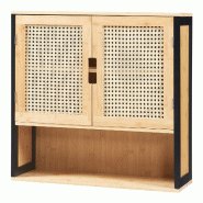 Helloshop26 - Armoire étagère meuble de rangement 60 x 60 x 20 cm murale de salle de bain beige 03_0008899 - 3000224400683