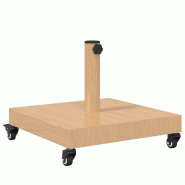 Helloshop26 - Pied de parasol carré design moderne jardin terrasse 45 x 45 x 31,5 cm en acier bois clair 02_0058933 - Bois massif 3000240853043