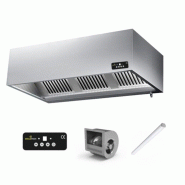 Hotte caisson avec moteur 1800x900x450 mm avec variateur, éclairage, filtre et robinet de vidange PREMIUM / GOLDINOX - 3701770822683