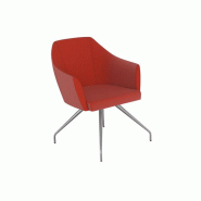 Fauteuil Frani 4 pieds chromés et assise rembourrée Fauteuil Frani 4 pieds chromés et assise rembourrée
