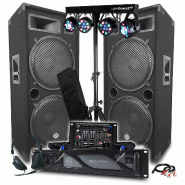 Pack Sono BM SONIC Amplificateur 4000W, Paire d'Enceintes LSC215 2x2000W, Table de Mixage Bluetooth, Portiques 8 Lumières LED - 3666638038067