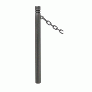 Potelet DECO à chaînes - Pommeaux en fonte acier soudés - Hauteur 1180mm - Ø 76mm Potelet DECO à chaînes - Pommeaux en fonte acier soudés - Hauteur 1180mm - Ø 76mm