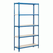 PROREGAL Étagère pour charges lourdes METAL SHARK | HxLxP 180x90x40cm | Charge du compartiment 180kg | Bleu - bleu métal PR_RS3-01 PROREGAL Étagère pour charges lourdes METAL SHARK | HxLxP 180x90x40cm | Charge du compartiment 180kg | Bleu - bleu métal PR_RS3-01